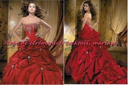 Robe de mariée NV bordeaux bustier arrière échancré VENDU avec jupon adapté.