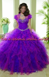 Robe de princesse NVP mauve recouverte de strass VENDU avec jupon adapté & boléro