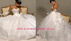 Robe de mariée prestige bustier en coeur VENDU avec jupon adapté.