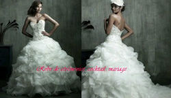 Robe de mariée prestige bustier échancré VENDU avec jupon adapté.