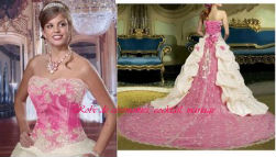 Robe de mariée rose pâle VENDU avec jupon adapté.