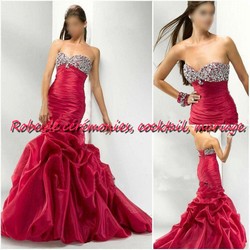Robe de soirée CS rouge coupe sirène