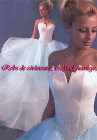 Robe de mariée prestige blanche bustier excentrique VENDU avec jupon adapté.