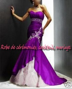 Robe de mariée Rouge & blanc coupe sirène !