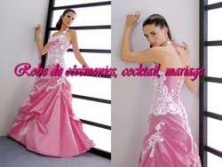 Robe de mariée NV Rose pâle et Blanc