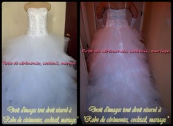 Robe de mariée prestige blanche VENDU avec jupon adapté;
