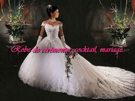 Robe de mariée prestige blanche à traîne VENDU avec jupon adapté