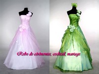 Robe de princesse rose pâle motif rose VENDU avec jupon adapté.
