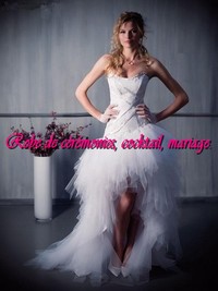 Robe de mariée prestige blanche traîne asymétrique