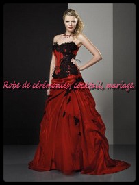 Robe de mariée NV Rouge et Noir