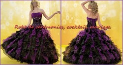 Robe de princesse NVP violette et noir VENDU avec jupon adapté.