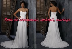 Robe de mariée SMP blanche coupe empire