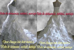 Robe de mariée coupe plissé légère ivoire VENDU avec jupon adapté.