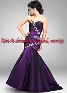 Robe de soirée CS violet coupe sirène