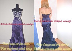 Robe de soirée violette coupe sirène