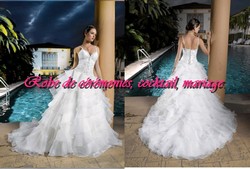Robe de mariée SMP blanche, VENDU avec jupon adapté.