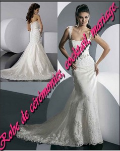 Robe de mariée SMP blanche coupe trompette