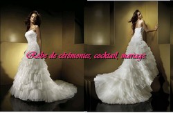 Robe de mariée SMP ivoire coupe trompette VENDU avec jupon adapté.