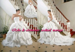Robe de mariée blanche plissé VENDU avec jupon adapté