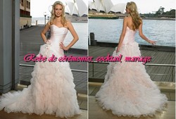 Robe de mariée romantique rosé bustier en coeur