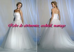 Robe de mariée SMP blanche VENDU avec jupon adapté.