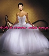 Robe de mariée prestige blanche bustier échancré VENDU avec jupon adapté