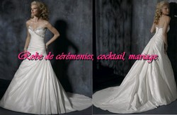 Robe de mariée SMP ivoire bustier en coeur VENDU avec jupon adapté.