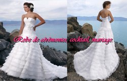 Robe de mariée SMP blanche ceinturé VENDU avec jupon adapté.