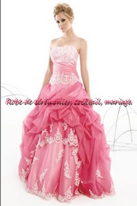 Robe de princesse rose & blanc