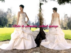 Robe de mariée romantique ivoire plissé VENDU avec jupon adapté.