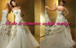 Robe de mariée prestige bustier ivoire et blanc VENDU avec jupon adapté.