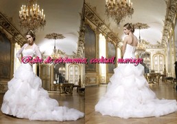 Robe de mariée prestige blanche bustier en coeur VENDU avec jupon adapté.