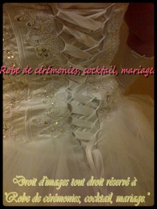 Robe de mariée prestige blanche VENDU avec jupon adapté;