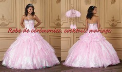 Robe de princesse NVP rose pâle VENDU avec jupon adapté & boléro.