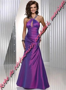 Robe de soirée bleu dos nue
