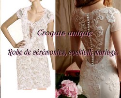 Robe de cocktail CRQ champagne rosé mi longue