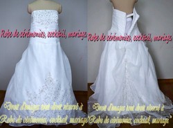 Robe de mariée coupe trapèze ivoire VENDU avec jupon adapté